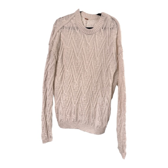 Free People Sweaters - White  Cable Knit Sweater size M free people‎